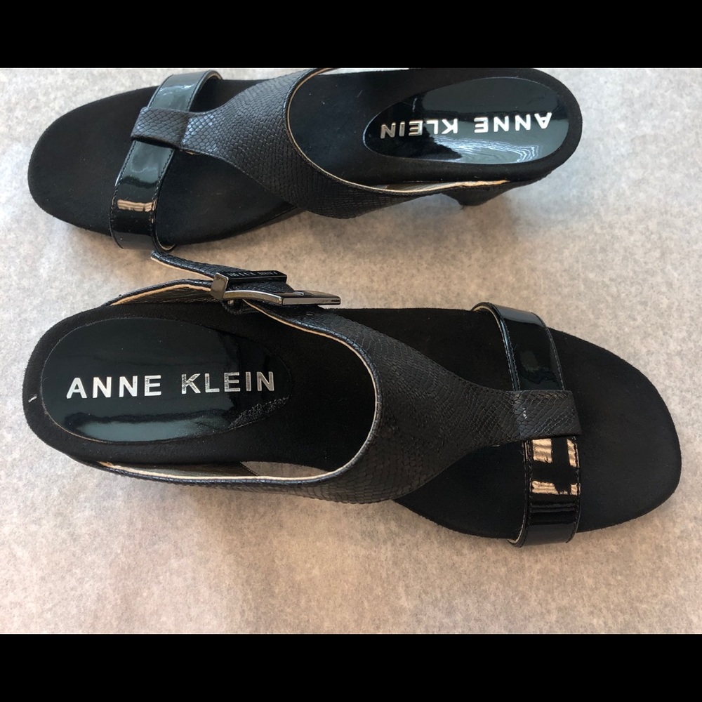 Anne Klein Black Tammy Sandals